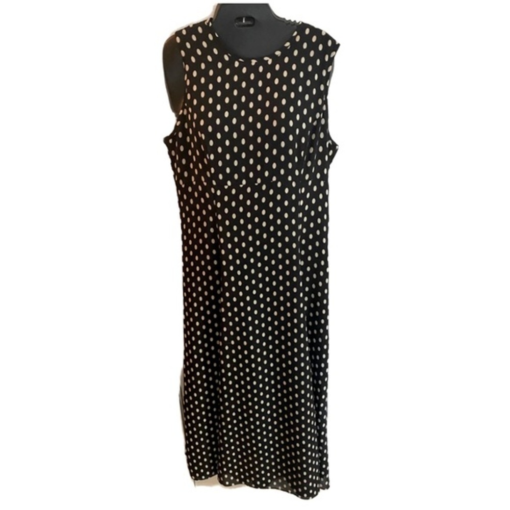 Vintage (90s) David Warren pretty polka dot long dress in size 14